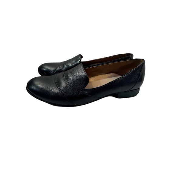 Women's Naturalizer 8M Coretta Black Leather Slip On Loafer Shoes Comfort Preppy - Picture 2 of 9